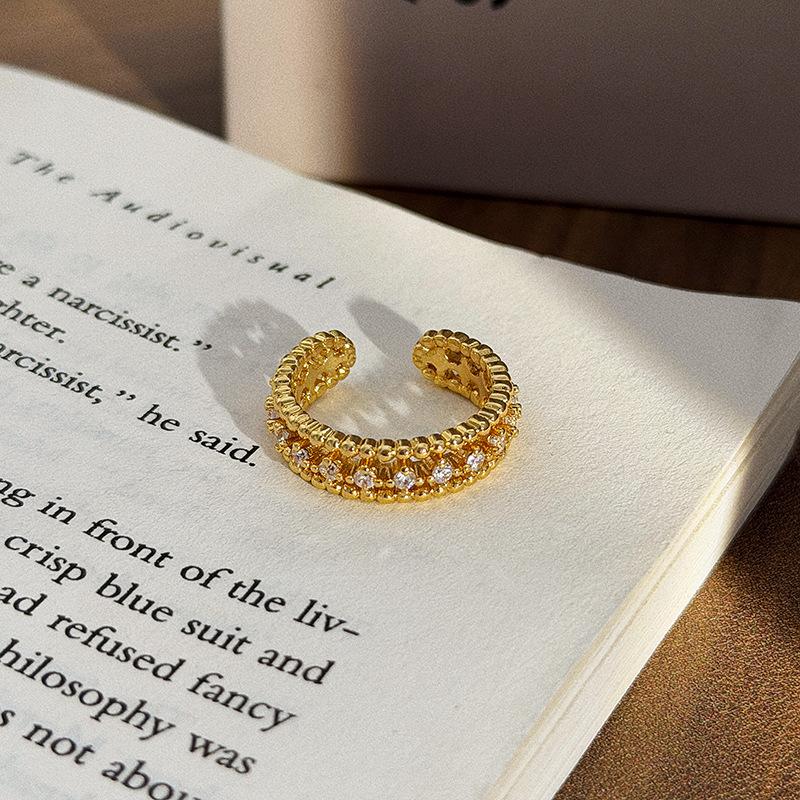 Hochwertige Nische High-End Voll Diamant Reihenring Zir*****Pen Ring Exquisiter Pendler Stapelbarer Personalisierter Ring