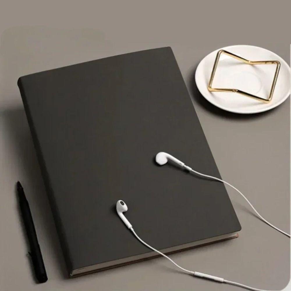 PU Cover A4 Thick Notebook Line/Blank A4 Office Notebook Large Notebook  Office Meeting