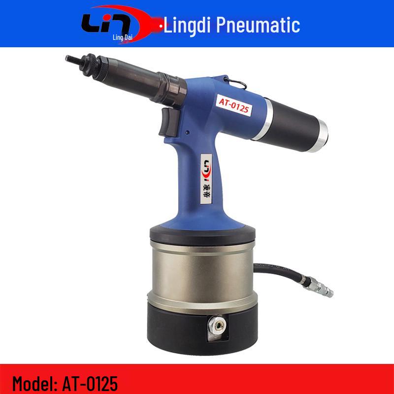 Taiwan Lingdi AT-0125 Pneumatic Rivet Nut Gun with Adjustable Pull Force and Precise Stroke.