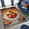 HD Faith Virgin Mary Jesus Blessed Rug Carpet for Bedroom Living Room Sofa Home Doormat Decor,Kids Play Non-slip Floor Mat