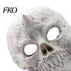 One-horned Fanged Mask Halloween Skeleton Mask, Horror Skull Distressed Lightweight Foam Full Face Cosplay for Costume Party Props Unobstructed Vision