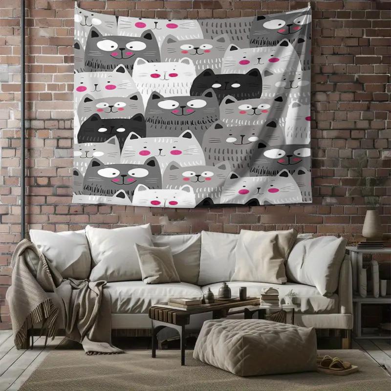 Bohemian Wall Tapestry Aesthetic Room Decor Nature Landscape Tapestry Forest Backdrop Large Wall Hanging Home Textile Vintage Ta