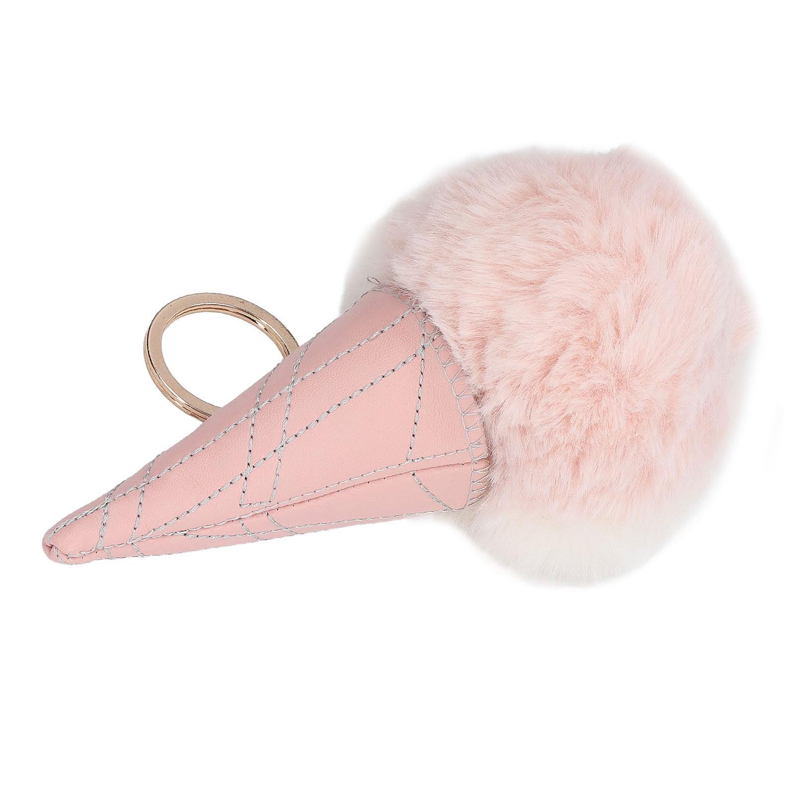 

Брелок Помпон Уникальный Дизайн Привлекательный Мягкий Плюшевый Широкое Применение Брелок Мороженое для Сумки