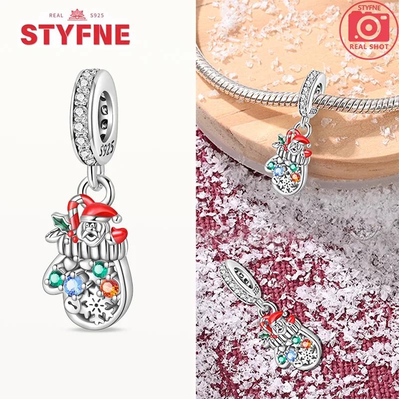 Coppersanta Claus Elk Socks Christmas Charms Beads Fit Original Bracelets Diy Party Jewelry Festival Fine Gifts For Women