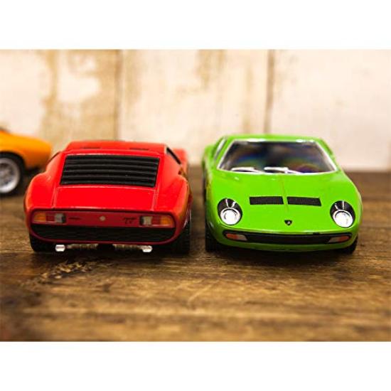 1971 Lamborghini P400 Diecast Car American Car Lamborghini Coupe Pullback Toy Car Vintage Car Sports Car Interior American Goods Miura/Green (1/34