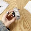 Watch Bands For Apple Watch Series 10 Ultra 9 8 7 SE 6 5 4 3 2 1 46mm 49mm 45mm 44mm 42mm Leather Wrist Strap with Steel Buckle