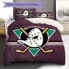 Anaheim Ducks Muster Bettwäsche Steppdecken-Set Heimdekoration Geschenk (1 Bettbezug + 2 Kissenbezüge (ohne Füllung))