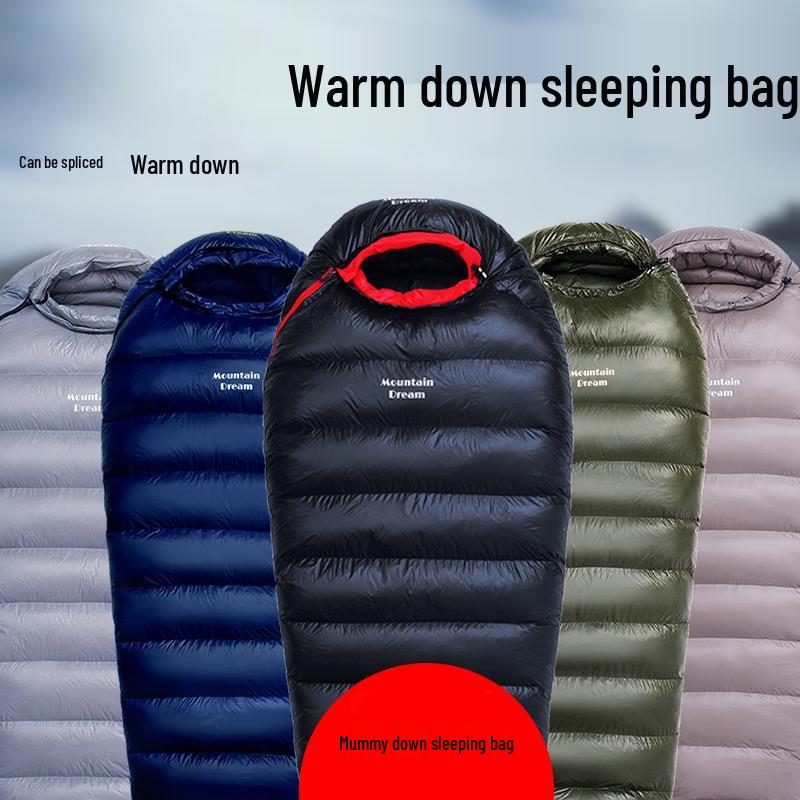 ZISIZ Outdoor Ultralight Mummy Down Sleeping Bag