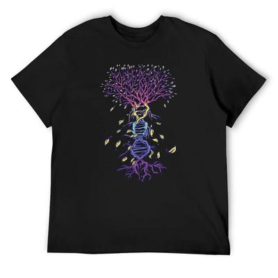 DNA Tree of Life T-Shirt Blanks Plus Size Clothes Man T-shirt T Shirts for Men Cotton