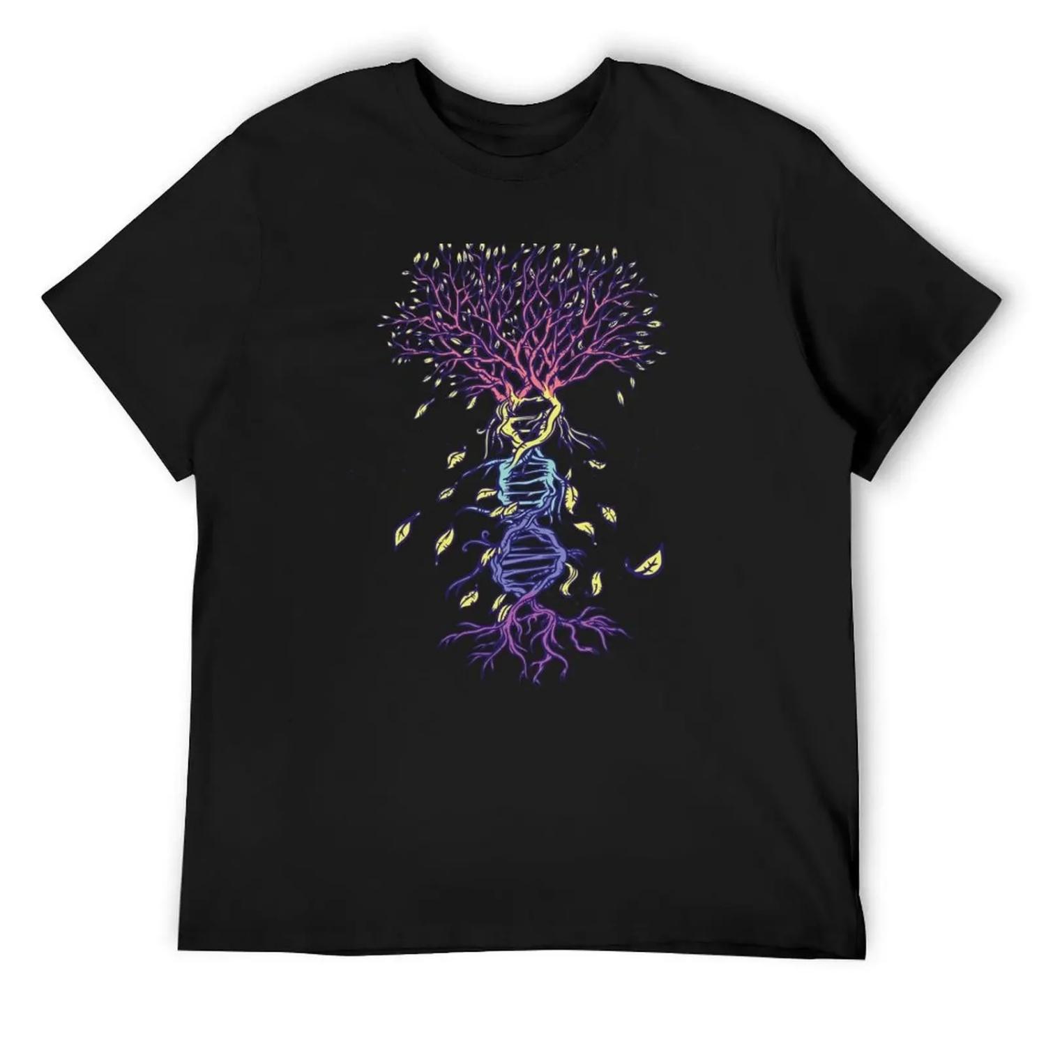 DNA Tree of Life T-Shirt blanks plus size clothes Man t-shirt t shirts for men cotton S