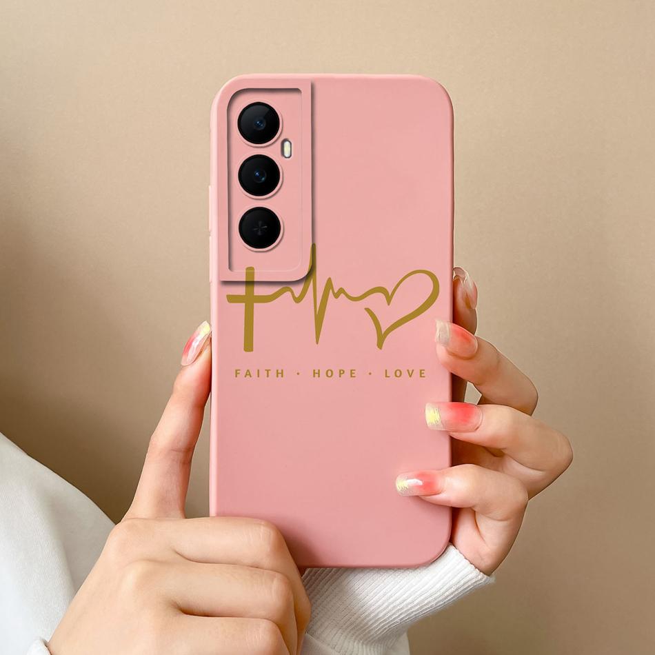 For Realme C65 4G Phone Case Butterfly Cat Ultra Thin Liquid Silicone Camera Protection Back Cover For Realme C 65 Funda Carcasa