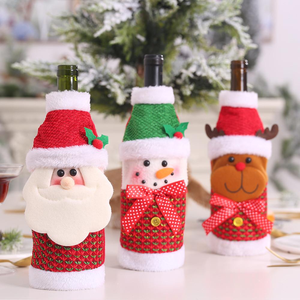 Cheerful Claus Santa Wine Bottle Sleeve Crafted From Durable Polyester Material