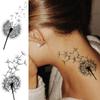 13 Sheets Black Dandelion Temporary Tattoos For Women Men Realistic Tattoos Sticker Fake Flying Birds Butterfly Flower Tatoos Paper Decoration