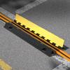VEVOR Cable Protector Ramp, 9,979 Kg/axle Capacity, 2 Channel Heavy Duty TPU Cord Hose Wire Cover, 31 X 28 Mm Channel