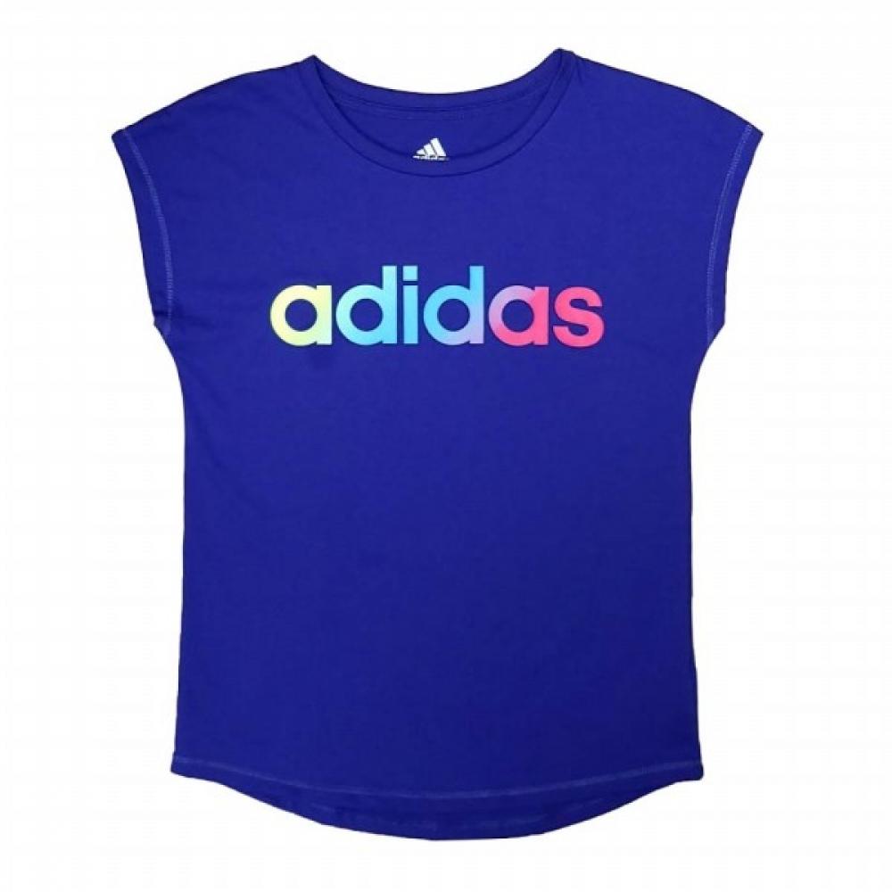 

[Adidas Junior] Футболка с рисунком для девочек Adidas Kids Aa4638b Blue/S