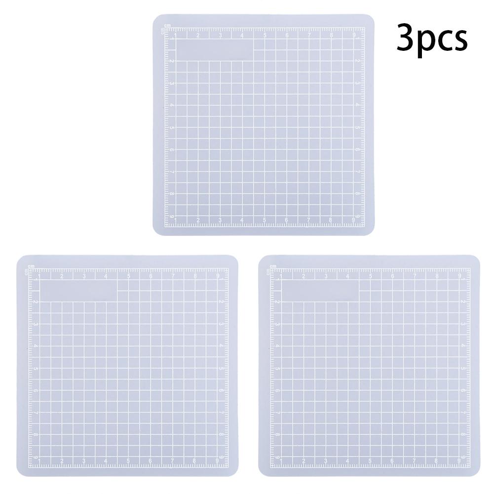 3PCs Translucent Cutting Mat Non Slip Cut Board Crafts Collection Hand Made Tool for Sticker