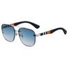 Frameless Trimmed Box Sunglasses Men'S Fashion Sunscreen Sunglasses Women'S Glasses Shades