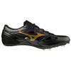 Mizuno Professional Non-Slip Wear-Resistant Breathable Low-Top Running Shoes Unisex Running Shoes Black Gold U1GA202109
