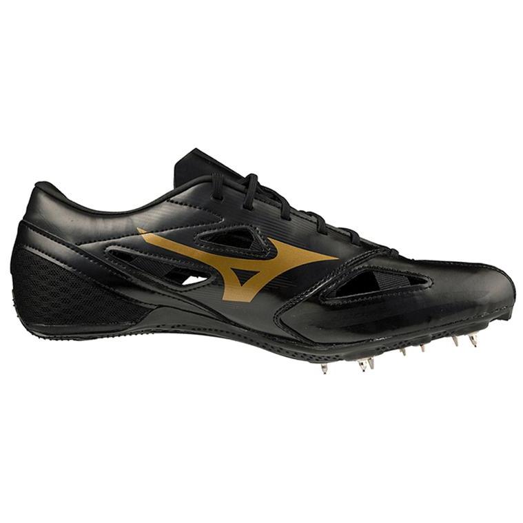 Mizuno Professional Non-Slip Wear-Resistant Breathable Low-Top Running Shoes Unisex Running Shoes Black Gold U1GA202109