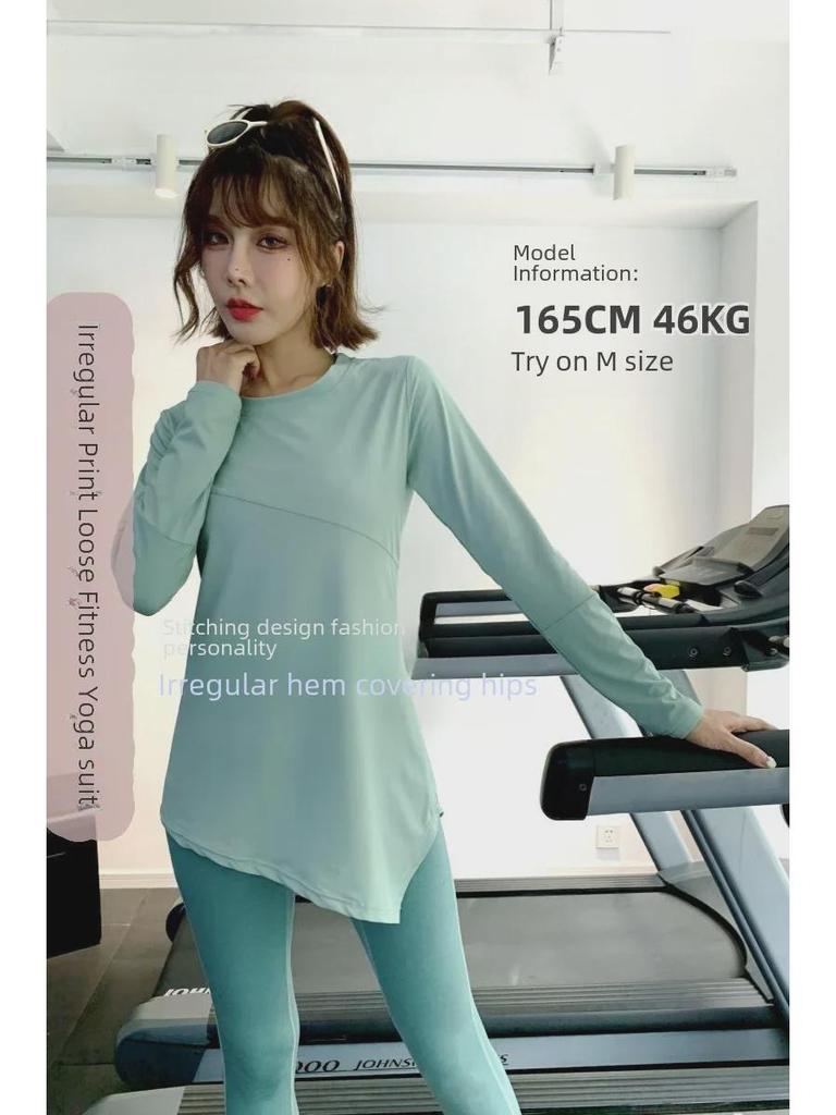 Damen Zweiteiliger Yoga- und Fitnessanzug - Frühling/Herbst Mode für Pilates, Laufen und Sport