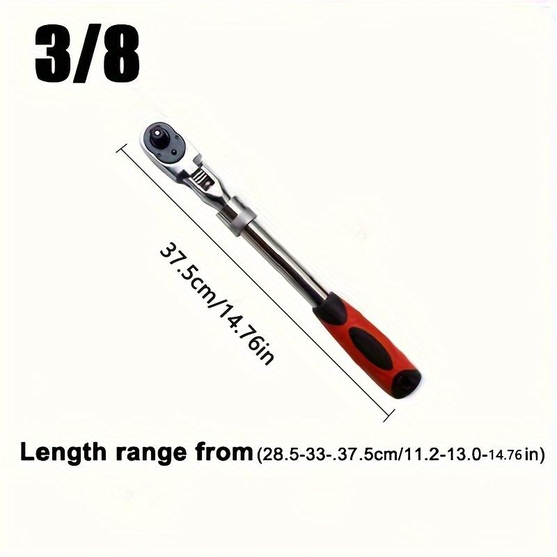 Telescopic Shaking Head Quick Ratchet Wrench 1/4 3/8 1/2 Quick Release Movable Head Chromium Molybdenum Steel Multifunctional Professional Repair