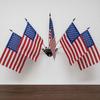 yangyizhi American Flag Stand Set, 5Pcs Celebration Flags with Poles And Fan-Shaped Bases for Wall Balcony Shop Fronts Outdoor Decor Patriotic
