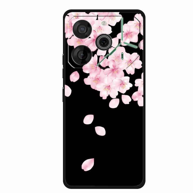 Black Silicone Case For Tecno Pova 6 Pro Phone Case Shockproof Soft Coque For Tecno Pova 6 Pro Back Cover Case Pova6 Pro Cartoon