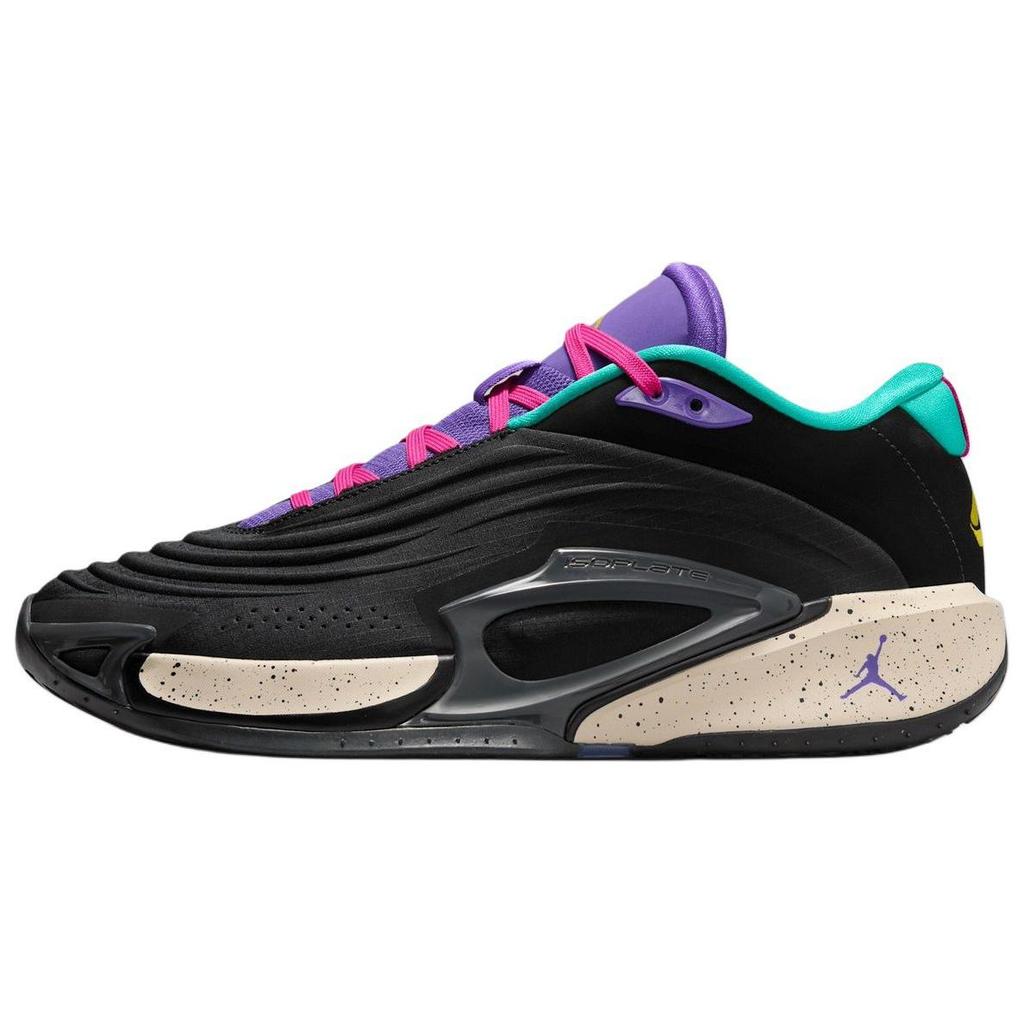 New Jordan Luka 3 Anti Slip Wear Resistant Low Top Basketball Shoes Unisex Black Purple FQ1285-002
