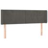 VidaXL Tête de Lit à LED Meuble de Chambre à Coucher Accessoire de Lit Double Tête de Cadre de Lit Intérieur Gris Foncé 3123005