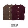 Fashion Style 2024 Fall and Winter New Women's Clothing Easiest for Match Thick Needle Sleeveless Round Neck Knitting Vest Waistcoat 5802114