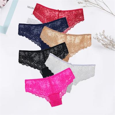 Sexy Floral Spitze Höschen Frauen Slips Niedrige Taille Weiche Dessous Komfortable Weibliche Unterwäsche Mädchen Dessous Höschen 6 teile/los