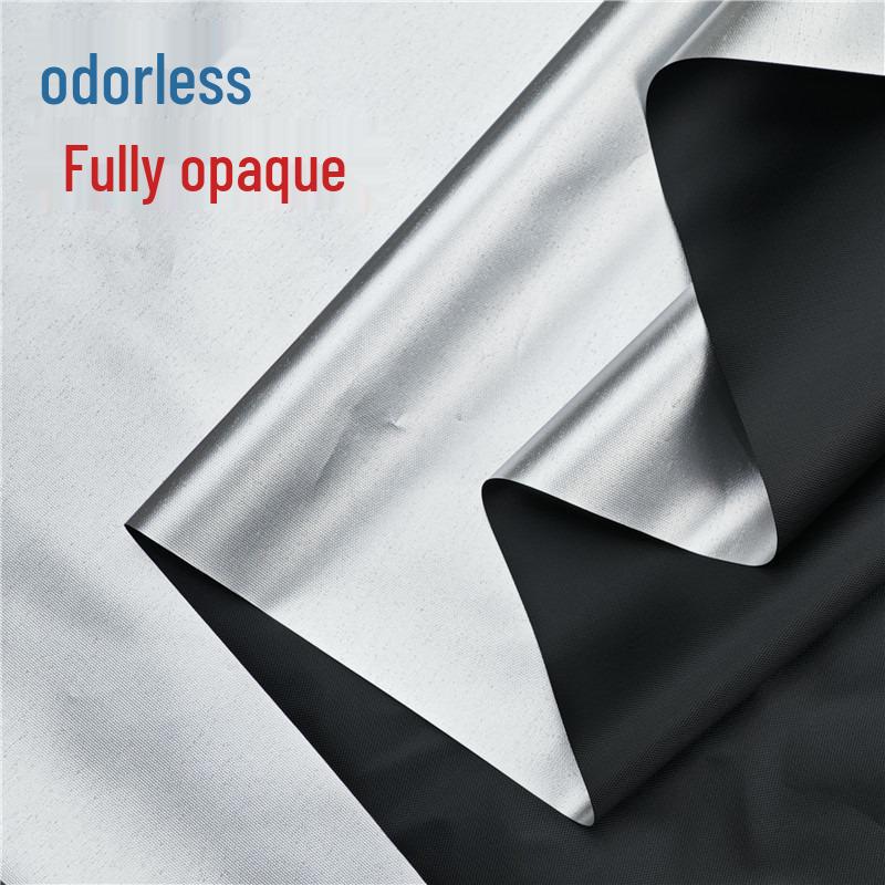 Lightweight Blackout Fabric: Sun-Blocking, Silver-Plated, Heat-Insulating, Opaque Curtain for Darkroom