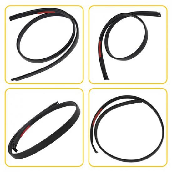 Left Right 2X Roof Trim Molding Drip For Tundra 2007- Toyota Black Crewmax