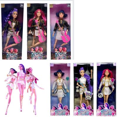 %Caçadores de Demônios Kpop Rumi Mira Zoey Sussy Figura de Ação Live-Action Brinquedo Luzes Coloridas Música Tema Para Fãs Presentes de Aniversário Infantil_@