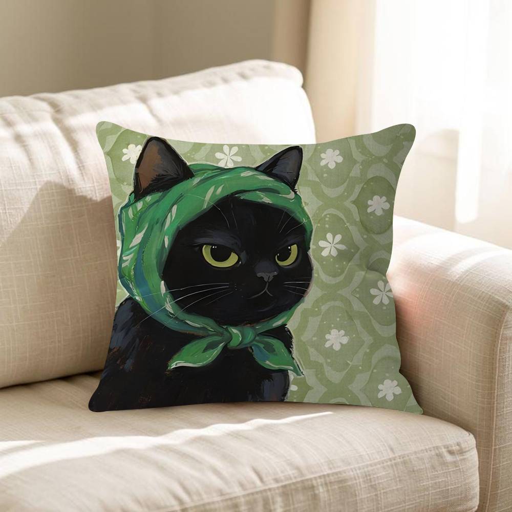 Fashion Mushroom Cat Cushion Cover Pillow Cover Decor Pillowcase Printed Cushion Case For Couch