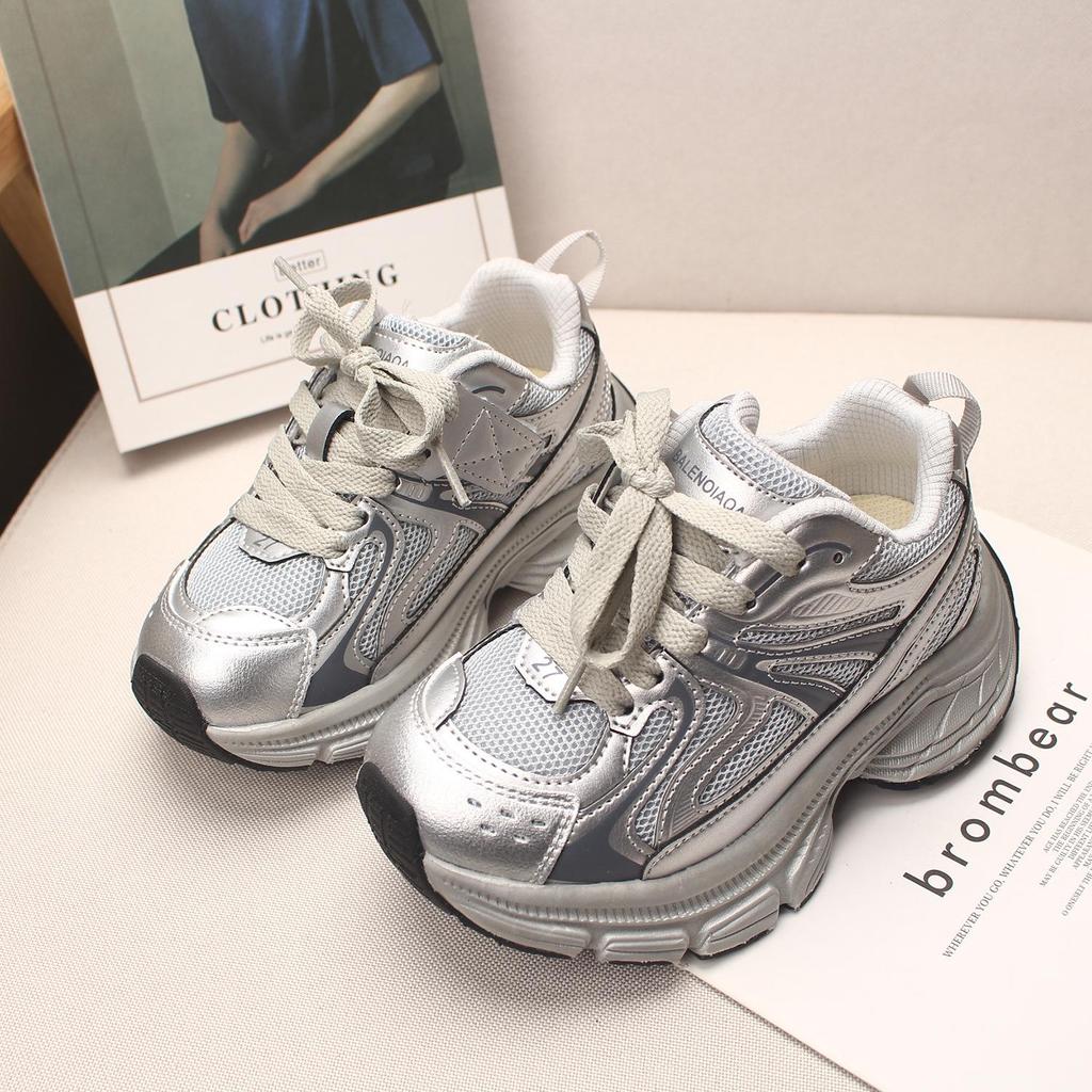 2026 Spring Kids Street Style Mesh Sneakers - Breathable Unisex Shoes for Boys and Girls