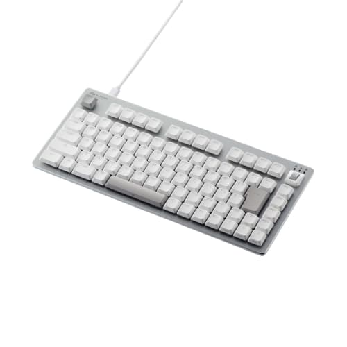 ELECOM Rapid Trigger Gaming Keyboard V Custom VK720AL Wired Magnetic Analog Detection Switch 75% Size Low Profile White TK-VK720ALWH