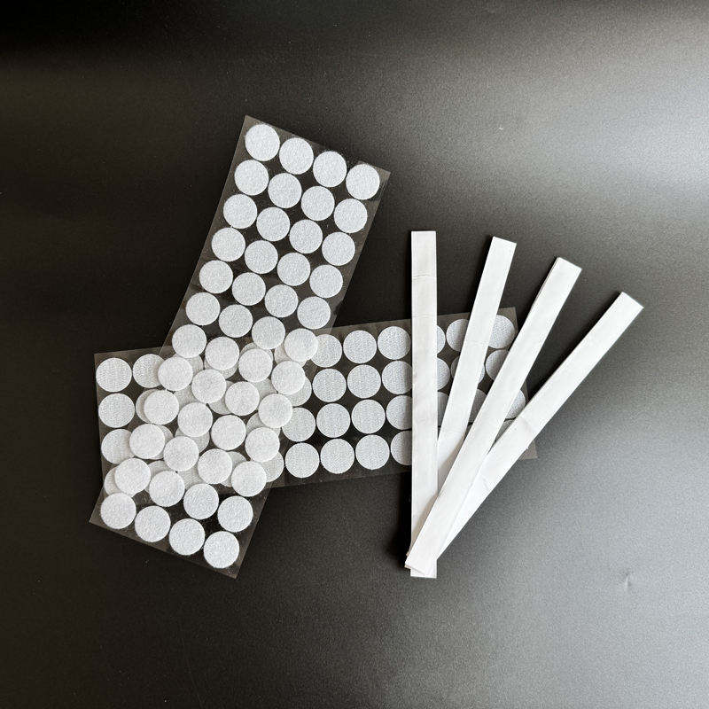 Circular Velcro Dots with Adhesive on Both Sides for Double-sided Sticking Small Patches