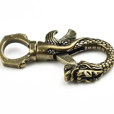 Beast Dragon Brass Car Keychain Jewelry Vintage Luxury Key Chain Clasp Handmade Keyrings Accessory For Home Decor In Stock