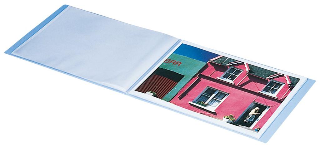 King Jim Clear File, Color Base, 20 Pockets, A3 Landscape, Black, 150C-BK