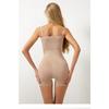 One-piece shapewear: sexy bandeau style with detachable straps; strapless fastening body-shaping corset