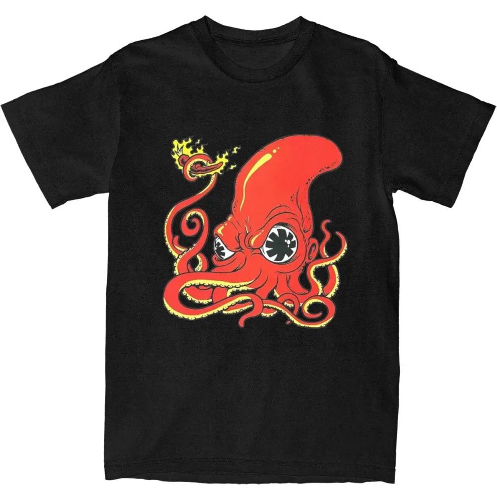 Men  Octopus Shirt Apparel RHCP Positive Mental Octopus  T-shirt Clothes Vintage Tee Shirt