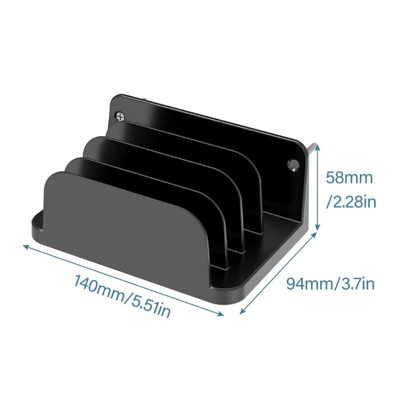 Universal Wall Mounted Stand For Tablets And Smartphones Compatible for up to 20mm Width Pad Phone Devices Organizers