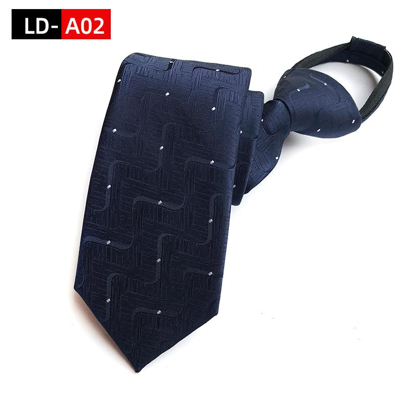 Cravată de afaceri pentru bărbați de 8 cm, cu fermoar, cravată cu nod leneș, decorațiuni occidentale