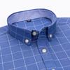 Men's Oxford Long Sleeve Shirt 100% Cotton Wrinkle Resistant & Breathable, Solid Plaid Striped Comfort Casual Button-down Shirts