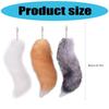 Set of 3 Oversized Faux Furs Keychains Halloween Foxes Tail Key Chain Elegant Bag Decoration Car Accessories