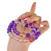 8Mm High Quality Retro Natural Amethyst White Crystal Design Bracelet Bracelet.