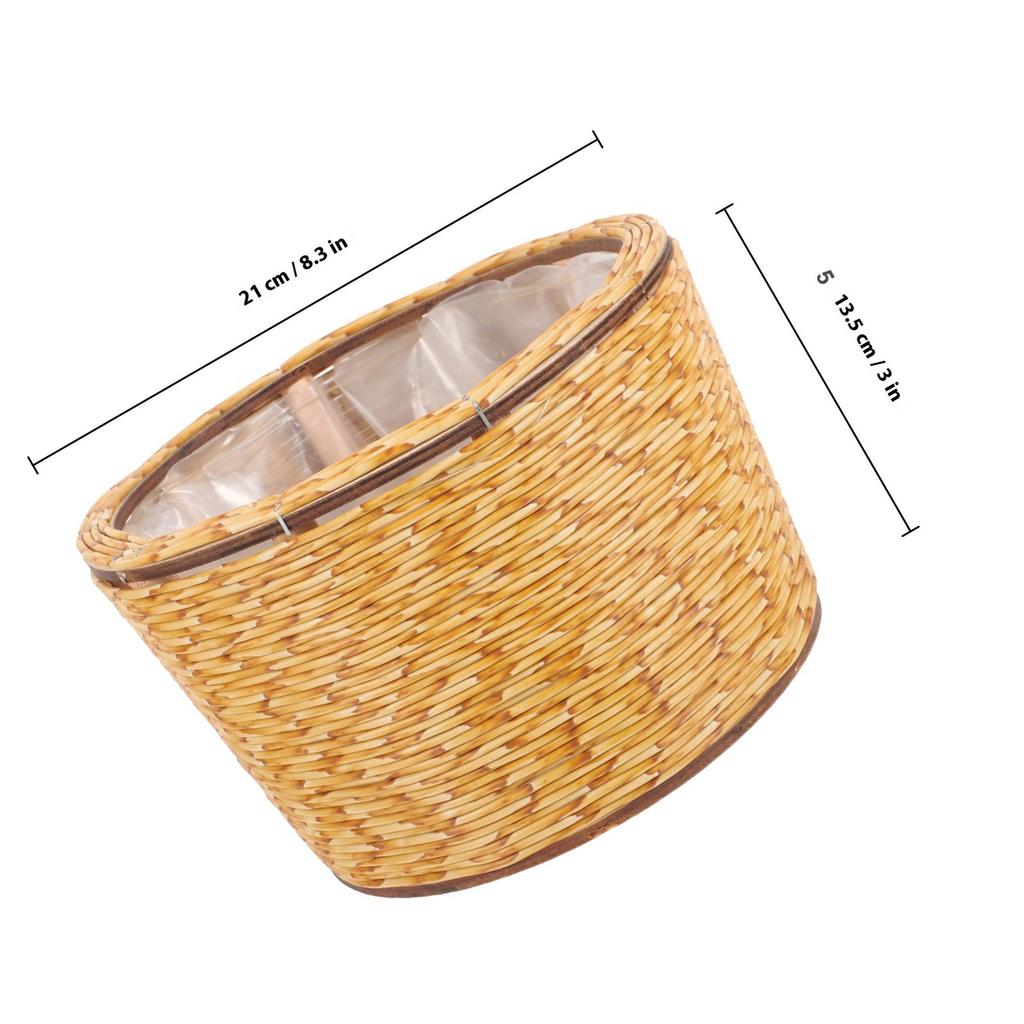 Woven Basket Flower Planter Rustic Hand Woven Plant Storage Basket Decorative Home Sundries Organizer Planter Baskets