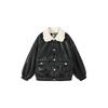 minibala Girls' Durable Faux Leather Jacket - 2026 Spring Collection