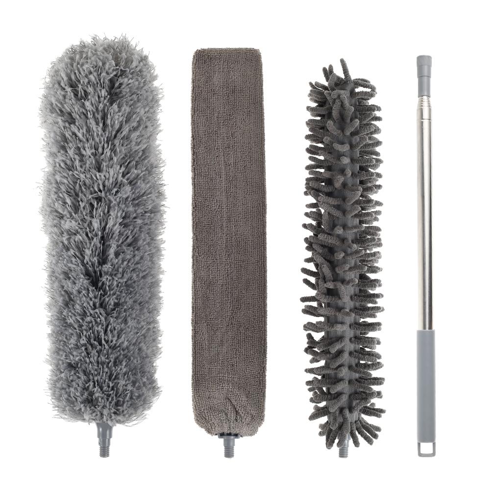 Duster Brush Microfiber Household Telescopic Long Handle Ceilings Fans Cleaning Car Furniture Gap Mop Brush Set
